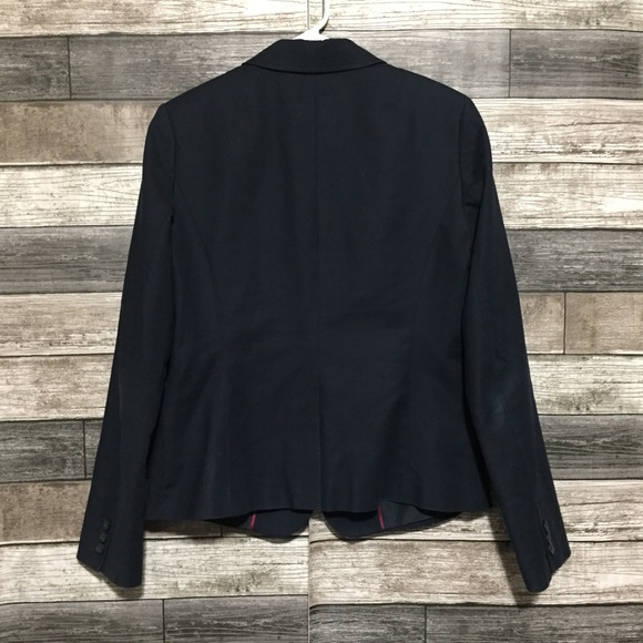 Banana Republic Blazer Women’s 8 Navy Blue One Button Cotton Spandex - Picture 5 of 10